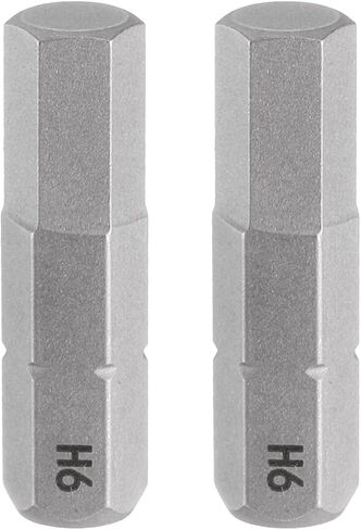 HARFINGTON 2pcs H8 Hex Screwdriver Bit 1/4" Hex Shank 25mm/1" Length Magnetic Hexagon Head S2 Steel Screw Driver Bit in Saudi Arabia