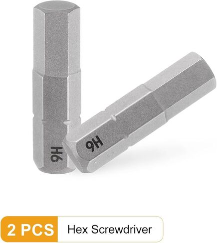 HARFINGTON 2pcs H8 Hex Screwdriver Bit 1/4" Hex Shank 25mm/1" Length Magnetic Hexagon Head S2 Steel Screw Driver Bit in Saudi Arabia