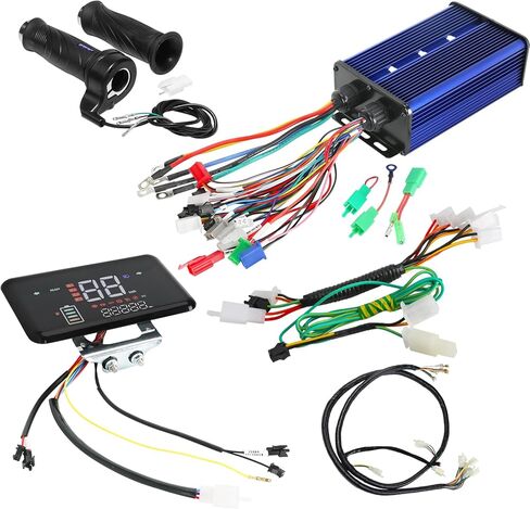 36V 48V 60V 72V 84V 350W-3000W 60A وحدة تحكم محرك بدون فرش + شاشة LCD عداد السرعة + الأسلاك تسخير + تويست خانق للدراجة الكهربائية E دراجات الدراجة ATV Quad Buggy Go Kart in Saudi Arabia