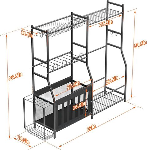 Ultrawall Golf Storage Organizer, Golf Bag Storage Stand for Garage, Golf Equipment Rack with Wheels Fits 2 Golf Bags and Golf Equipment Accessories in Saudi Arabia
