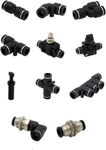 Pneumatic Fitting Pipe Connector Quick Release Coupling 4 6 8 10 12mm PU PV PE HVFF PY PZA PK PM PSA PP PLM Tube Connectors(PK,4mm) in Saudi Arabia