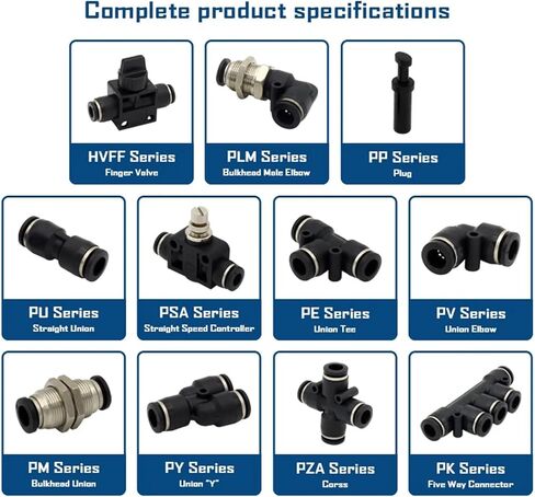 Pneumatic Fitting Pipe Connector Quick Release Coupling 4 6 8 10 12mm PU PV PE HVFF PY PZA PK PM PSA PP PLM Tube Connectors(PK,4mm) in Saudi Arabia