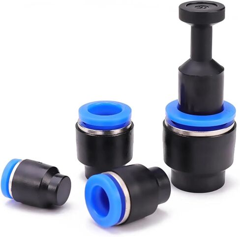 5pcs موصل موصل هواء Cap البلاستيك PPF 4mm 6 8 10 12 14 مم منع الهواء من تدفق موصل ختم خرطوم الهواء (PP10) in Saudi Arabia