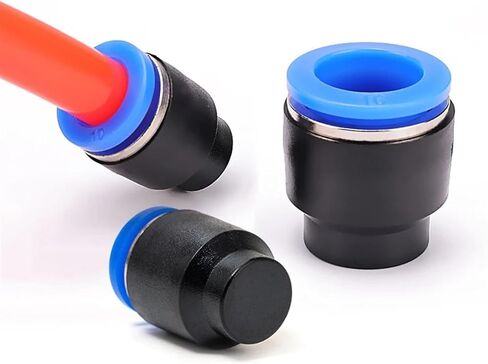 5pcs موصل موصل هواء Cap البلاستيك PPF 4mm 6 8 10 12 14 مم منع الهواء من تدفق موصل ختم خرطوم الهواء (PP10) in Saudi Arabia