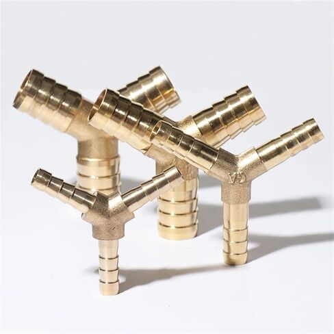 3 Way & 4 Way Brass Tube Monnector ، Cable Cable Cable 6 8 10 12 14 16 19mm ، Copper Barbed Connector ، Union Adapter (Straight ، 19mm) in Saudi Arabia