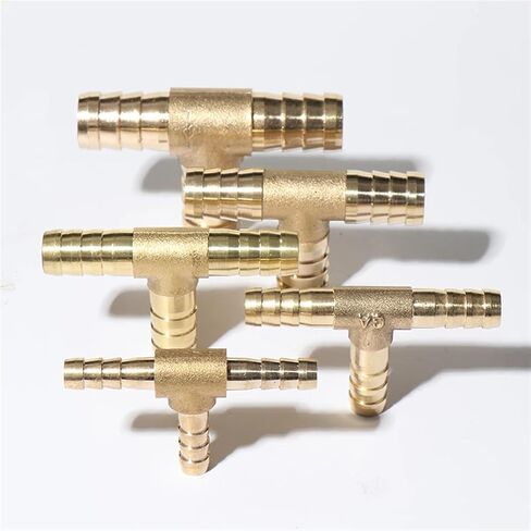 3 Way & 4 Way Brass Tube Monnector ، Cable Cable Cable 6 8 10 12 14 16 19mm ، Copper Barbed Connector ، Union Adapter (Straight ، 19mm) in Saudi Arabia
