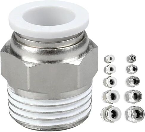 5 PC PNEUMATIC AIR PIPE خرطوم 4 4 مم 6 مم 8 مم 10 مم 12 مم إلى محول ذكور النحاس المناسب in Saudi Arabia