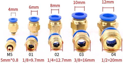 موصل الهواء الهوائي PCF/PCF/PL 6/8/10MM مؤشر ترابط 1/8 1/4 3/8 1/2 تجهيزات خرطوم موصلات سريعة (8-04 ، الكمبيوتر) in Saudi Arabia