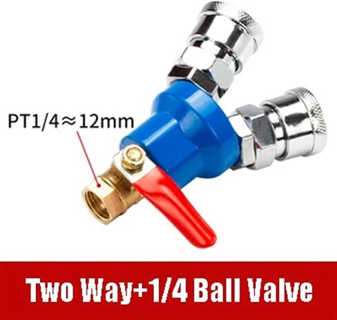 Pneumatic Fitting Compressor Fittings 1/4 Quick Connector Air Gas Distributor For Pump Tool Coupler Manifold Multi Splitter(Round two-way) in Saudi Arabia