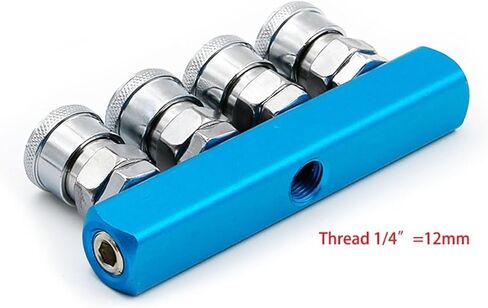 Pneumatic Fitting Compressor Fittings 1/4 Quick Connector Air Gas Distributor For Pump Tool Coupler Manifold Multi Splitter(Round two-way) in Saudi Arabia