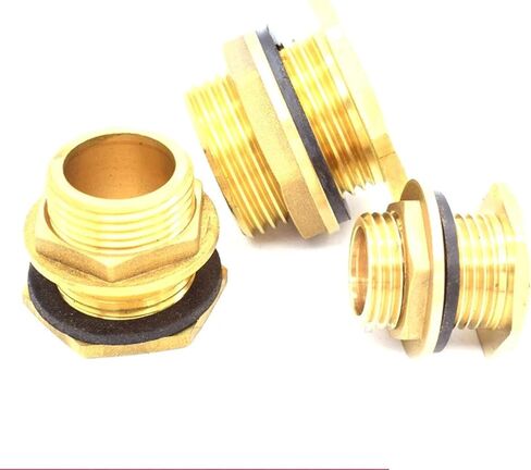 1pcs Fish tank adapter 1/2" 3/4" 1" Male thread Brass Pipe Single Loose Key Swivel Fitting Nut Water Tank Jointer Connector Copper(G1) in Saudi Arabia