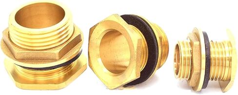 1pcs Fish tank adapter 1/2" 3/4" 1" Male thread Brass Pipe Single Loose Key Swivel Fitting Nut Water Tank Jointer Connector Copper(G1) in Saudi Arabia