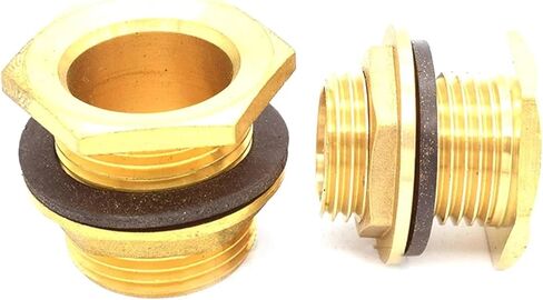 1pcs Fish tank adapter 1/2" 3/4" 1" Male thread Brass Pipe Single Loose Key Swivel Fitting Nut Water Tank Jointer Connector Copper(G1) in Saudi Arabia