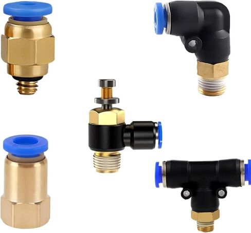 20/50 PCS PCF PL SL PB دفع لتوصيل TUBE PNEUMATIC MALE BRANCH TEE FITTING-4/6/8/10/10/12MM TUBE OD X M5/01/02/03/04 THERM (8-03 (8MM-3L8) ، PCF (50pcs)) in Saudi Arabia