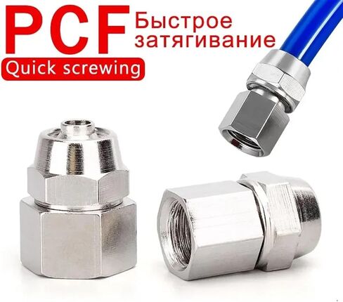 10pcs KPCF Coper 1/8" 1/4" 3/8" 1/2" BSPT Female Pneumatic Fittings Push In Quick Connector Release Air Fitting OD 4 6 8 10 12MM(KPCF 6-01,10 PCS) in Saudi Arabia