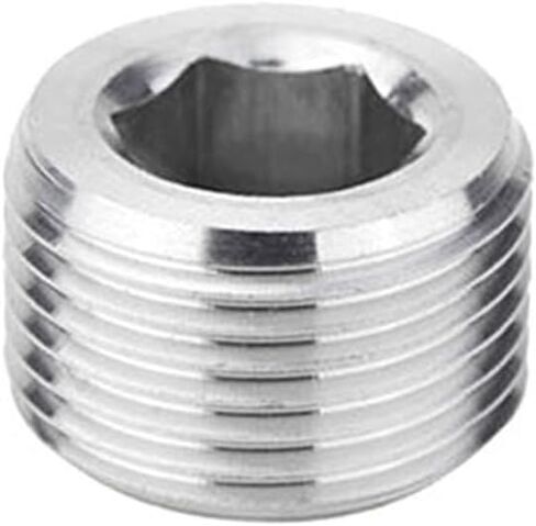 10pcs/lot M5 1/8 1/4 "3/8" 1/2 "3/4" 1 "سداسي النحاس الداخلي مع غطاء نهاية النحاس حلقة الختم للهواء المضغوط (304 Outer Hexagon-01،1/4") in Saudi Arabia