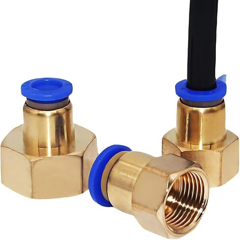 PCF 4mm-12mm Pneumatic Fitting Thread 1/8'' 1/4'' 3/8'' 1/2'' air Thread Female Straight Air Fitting Connector Tube Push in,PCF6(PCF10-02) in Saudi Arabia