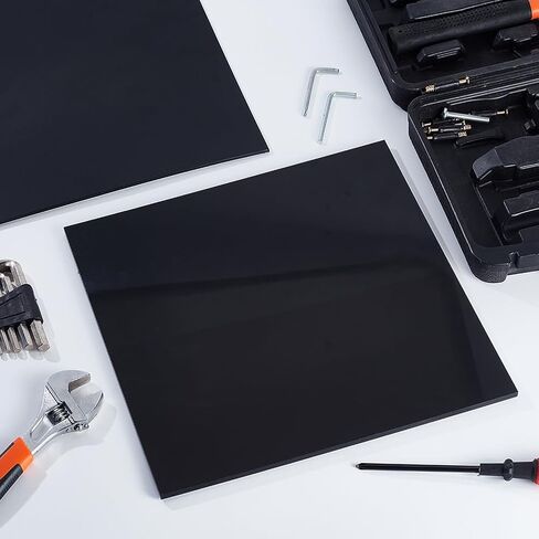 صفيحة Ahandmaker 2PCS 2 ورقة HDPE ، صفائح البولي إيثيلين عالية الكثافة 3 مم/6 مم من لوحة بلاستيكية صلبة 300 × 300 مم للمشاريع الصناعية الهندسية ديكورز ديي. in Saudi Arabia