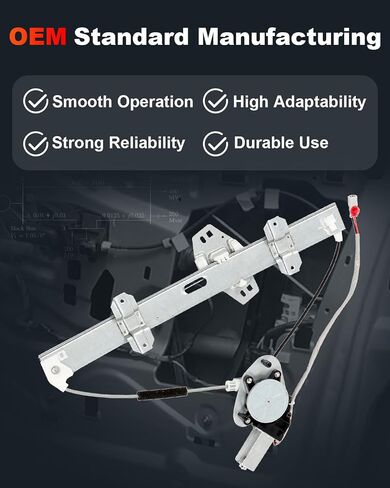 cciyu Power Window Regulator Without Motor Replacement for 1992-1995 for Honda Civic Front Left in Saudi Arabia