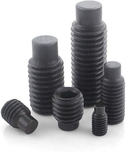 M5 / 5mm Grub Screws Dog Point Socket Set Screws High Tensile 12.9 Grade Steel Black Oxide (100Pcs, M5 x 5 mm) in Kuwait