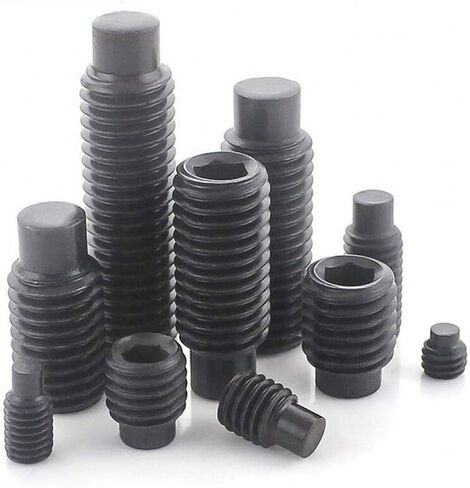 M5 / 5mm Grub Screws Dog Point Socket Set Screws High Tensile 12.9 Grade Steel Black Oxide (100Pcs, M5 x 5 mm) in Kuwait
