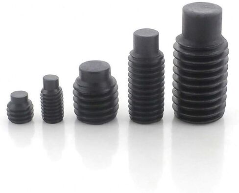 M5 / 5mm Grub Screws Dog Point Socket Set Screws High Tensile 12.9 Grade Steel Black Oxide (100Pcs, M5 x 5 mm) in Kuwait