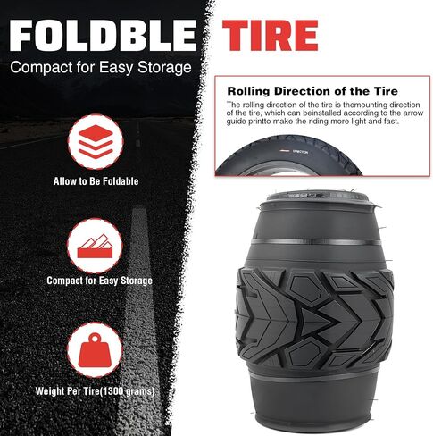 ZUKKA 20/26x 4.0 E-Bike Tire 1/2 Pack Fat Tire High Performance Fat Tire/White Wall Tire Replacement Tire Folding Mountain Bike Tire High-Density Bike Tires for MTB E Bikes in Saudi Arabia