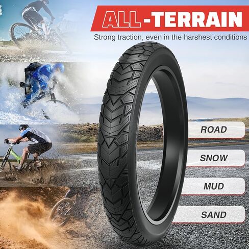 ZUKKA 20/26x 4.0 E-Bike Tire 1/2 Pack Fat Tire High Performance Fat Tire/White Wall Tire Replacement Tire Folding Mountain Bike Tire High-Density Bike Tires for MTB E Bikes in Saudi Arabia