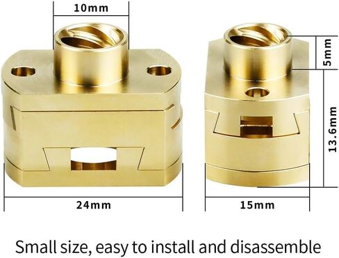 1pcs T8 Screw Coupler 8mm Nut 18mm Compatible with 18x8mm 3D Printer Copper Coupling in Saudi Arabia