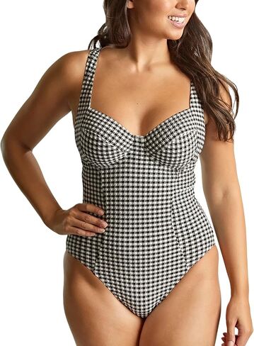 Panache Women's Paloma Gingham Swimsuit – Balcony Support, Retro Chic Style in Saudi Arabia