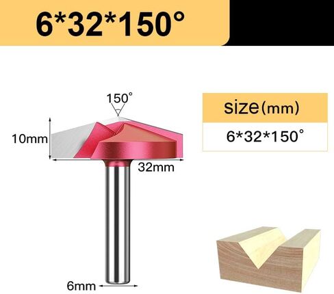 1pcs 6mm Shank 3D V Bit CNC Router Bits Wood Carving Cutter Tungsten Carbide 60 90 120 Deg MDF Woodworking Engraving Milling Cutters(6x16x90deg) in Saudi Arabia