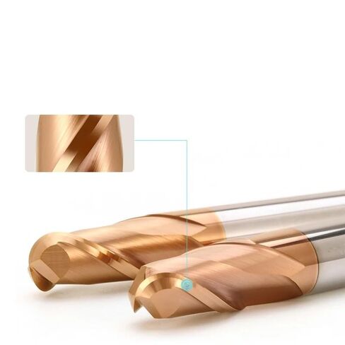 8 مم 10 ملم شانك الكرة نهاية الأنف مطحنة 2 الناي الناي تنغستن كاربيد قاطع CNC جهاز التوجيه بت بت بت بت بتات النحاس الصلب R0.5 6 8 10 12 (R3x12xd6x100l) in Saudi Arabia