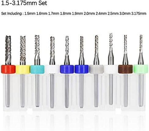 3.175mm Shank Carbide Tungsten Corn Milling Cutter PCB End Mill CNC Router Bits for Circuit Board Acrylic Wood Engraving Machine Cutters(D4X25X50L) in Saudi Arabia