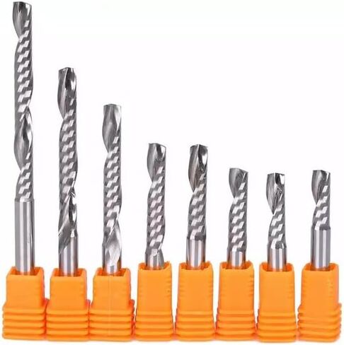 4mm 6mm 8mm Shank Top Single Flute UP Spiral Cutter CNC End Mill Carbide Router Bit for Acrylic PVC MDF Milling Cutter(8x8x52x85mm) in Saudi Arabia