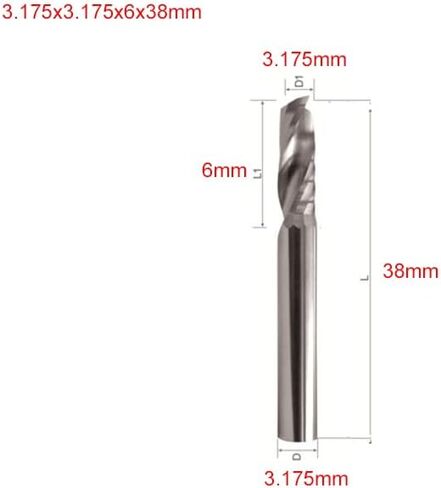 4mm 6mm 8mm Shank Top Single Flute UP Spiral Cutter CNC End Mill Carbide Router Bit for Acrylic PVC MDF Milling Cutter(8x8x52x85mm) in Saudi Arabia