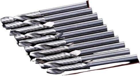 10pcs 3.175mm 1/8 "شانك واحد الفلوت كربيد دوامة مسطحة الأنف الطاح in Saudi Arabia
