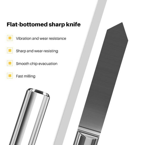 3.175mm Shank CNC Router Bit 10/15/20/30/45 Degree V Shape Flat Bottom Carbide PCB Engraving Bits Milling Cutter Tools(D45x0.4) in Kuwait