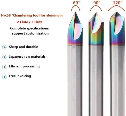 4mm 10mm Shank Chamfering Mill Milling Cutter Carbide 3 Flute 60/90/120 Degrees Router Bit Engraving Bit for Aluminum Copper CNC End Mill(D12x75Lx90) in Saudi Arabia