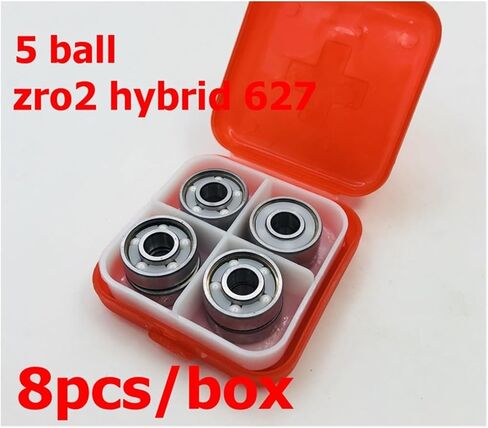 627RS Zro2 5 كرات محامل 7 × 7 × 22 مم ترقية سيراميك رباعي الزلاجات محمل كرة للهوكي الرباعي الفني التزلج 627 (8 أجهزة كمبيوتر 5 كرات Zro2) in Saudi Arabia
