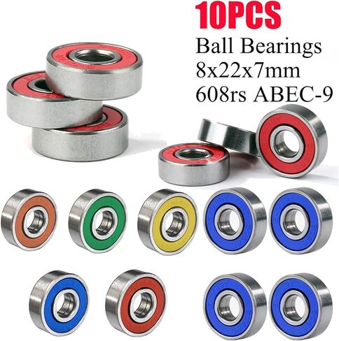 10pcs inline rawler skate تحمل الأخدود العميق 608RS ABEC-9 محامل كرة مصغرة محامل الصلب الكربون الطويل (الأخضر) in Kuwait