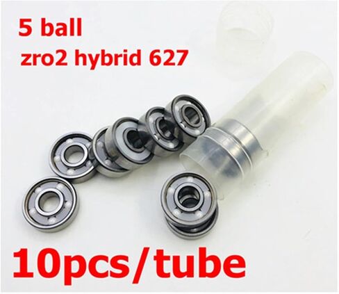 627RS Zro2 5 Balls Bearings 7x7x22mm Upgrade Ceramic Quad Skates Ball Bearing for Artistic Roller Quad Hockey Skate 627(8 pcs 5 Balls Zro2) in Saudi Arabia