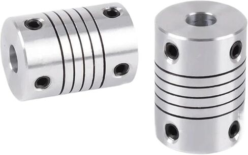 1PC D19XL25 الألومنيوم مرن الفك شانك اقتران 5 8mm 8mm 10mm السائر اقتران مرفوحات نقش (5x8) in Kuwait