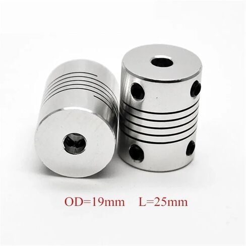 1PC D19XL25 الألومنيوم مرن الفك شانك اقتران 5 8mm 8mm 10mm السائر اقتران مرفوحات نقش (5x8) in Kuwait