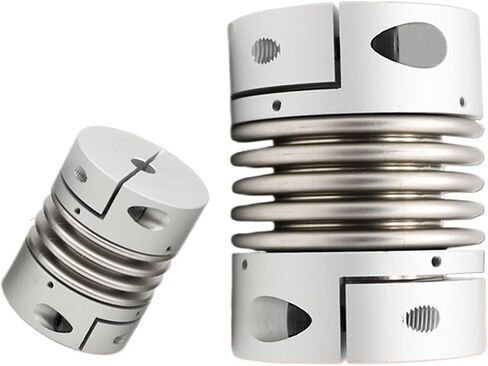 1pcs D55 L72 Aluminum Alloy Metal Bellows Coupling Stainless Steel Elastic Encoder Motor Screw high Torque Coupling with Keyway(12x17) in Saudi Arabia