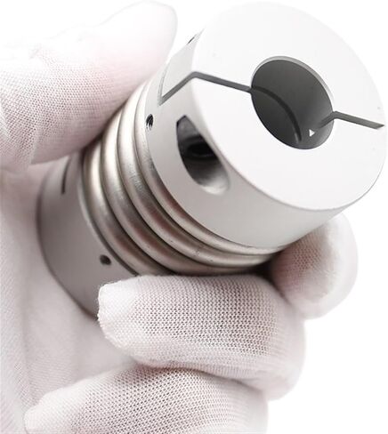 1pcs D55 L72 Aluminum Alloy Metal Bellows Coupling Stainless Steel Elastic Encoder Motor Screw high Torque Coupling with Keyway(12x17) in Saudi Arabia