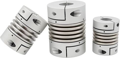 1pcs D55 L72 Aluminum Alloy Metal Bellows Coupling Stainless Steel Elastic Encoder Motor Screw high Torque Coupling with Keyway(12x17) in Saudi Arabia