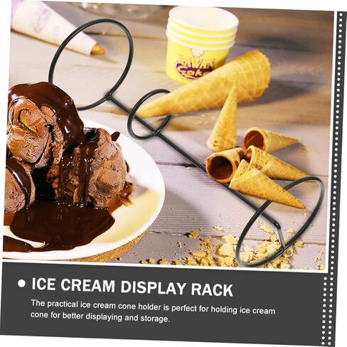 MAGICLULU 8 Pcs Iron Ice Cream Stand Cone Cream Display Stands Cone Display Holders Cone Holders for Display Ice Cream Cone Holders Party Ice Cream Cone Treat Holders Ice Cream Racks in Saudi Arabia