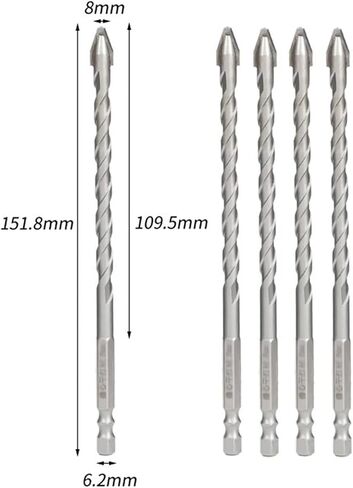 Eccentric Drill Bit 6.35mm Hex Handle Alloy Triangle Drill Ceramic Stone Rock 1Pcs(5pc 3mm) in Saudi Arabia