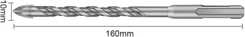 Triangular Impact Electric Hammer Drill Bit 110/160mm 1Pcs(12x160mm A) in Saudi Arabia