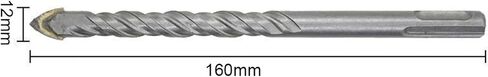 Triangular Impact Electric Hammer Drill Bit 110/160mm 1Pcs(12x160mm A) in Saudi Arabia